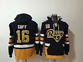 Rams 16 Jared Goff Navy All Stitched Hooded Sweatshirt,baseball caps,new era cap wholesale,wholesale hats